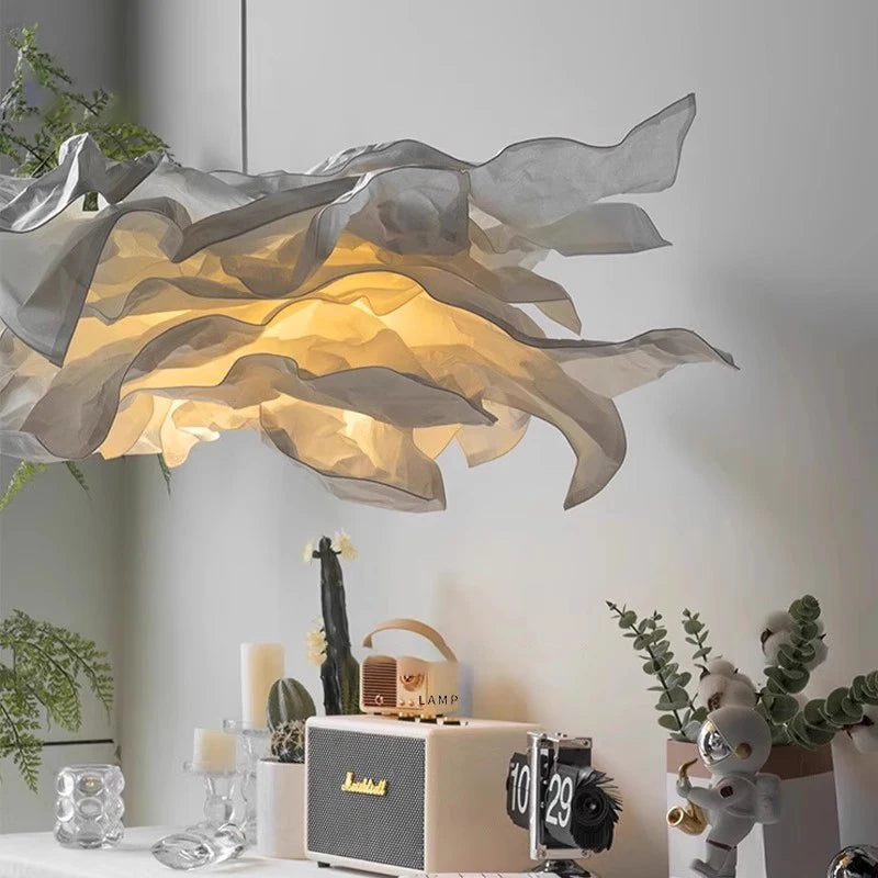 Paper Chandelier – Modern Minimalist Dimmable LED for Dining Room, Living Room, Bedroom | Ophelia Petal by Evenlyr
