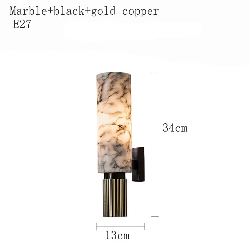 Fiora Veil Cylinder Alabaster Wall Sconce – product view 5