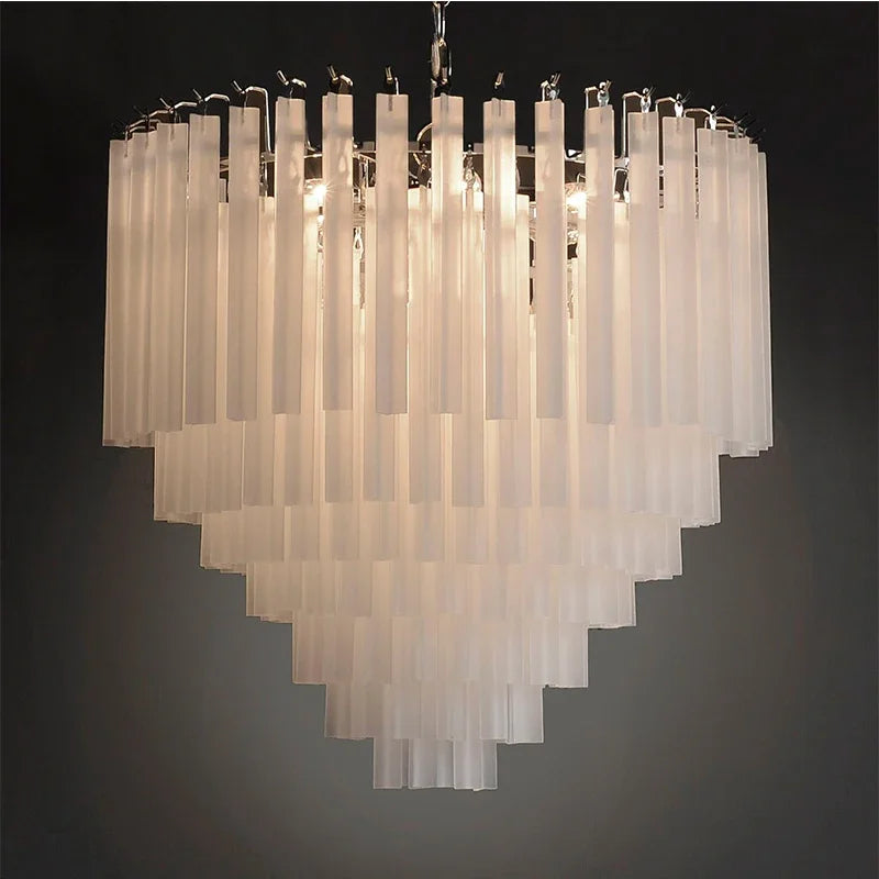 Glass Round Chandelier – Modern for Bedroom & Bedside, Living Room, Dining Room & Kitchen | Solenne Orbit by Evenlyr