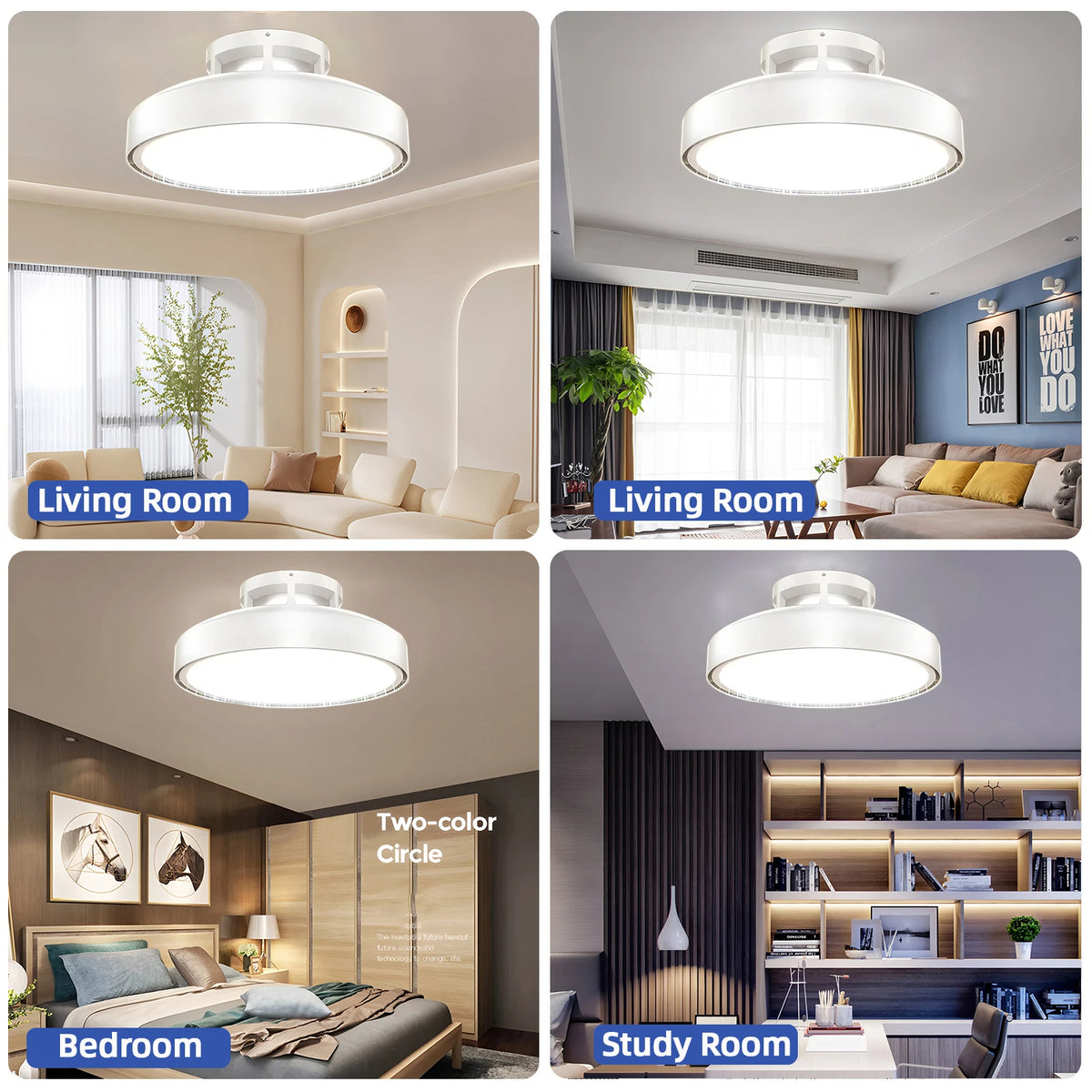 Kensley Bladeless Dimmable Ceiling Fan Light – Remote Control