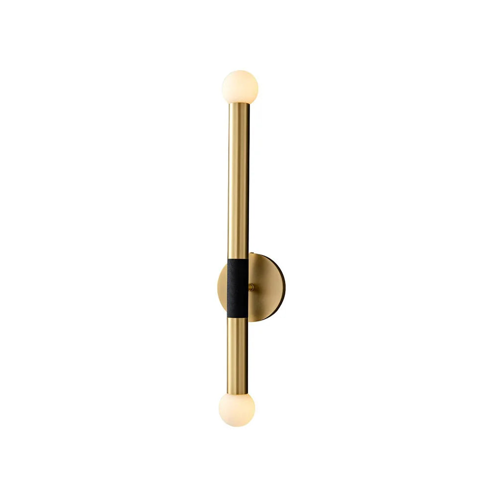 Brass Wall Sconce Modern LED Wall Lamp with Glass Shade for Bedroom Bathroom Vanity – detail view 6