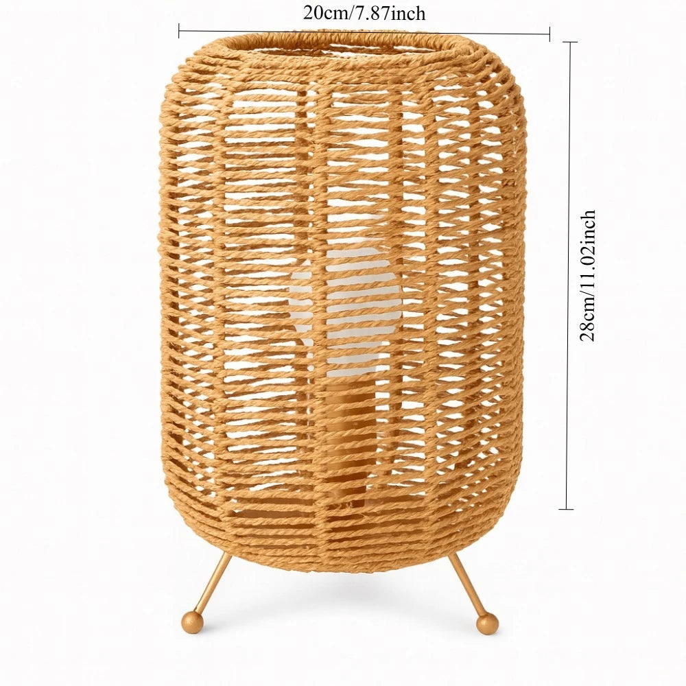 Paper & Rattan Pendant Light – Organic Modern for Kitchen Island, Dining Room, Restaurant | Mirelle Orbit by Evenlyr