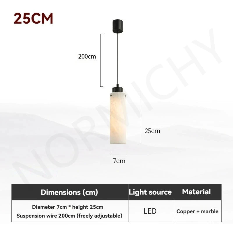 Xavia Halo Linear Alabaster Pendant Light – product view 10