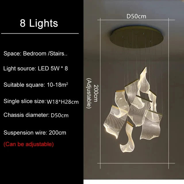 Metal Chandelier – Modern LED for Living Room, Restaurant & Café | Noemi Crest by Evenlyr