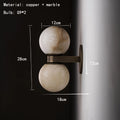Phaedra Veil Globe Marble Wall Sconce – product view 8