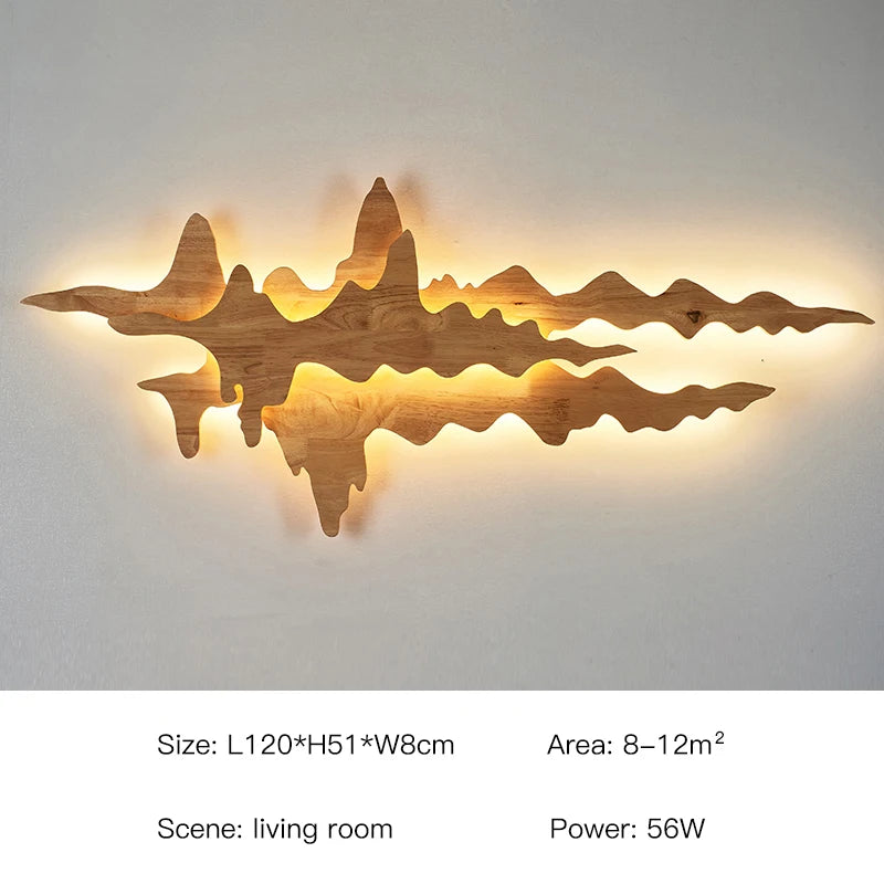 Aveline Halo Wood Wall Sconce – product view 9