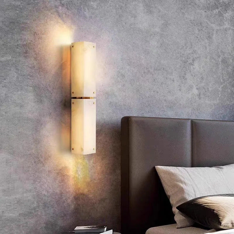 Olea Drift Marble Wall Sconce – Dimmable – product detail 6