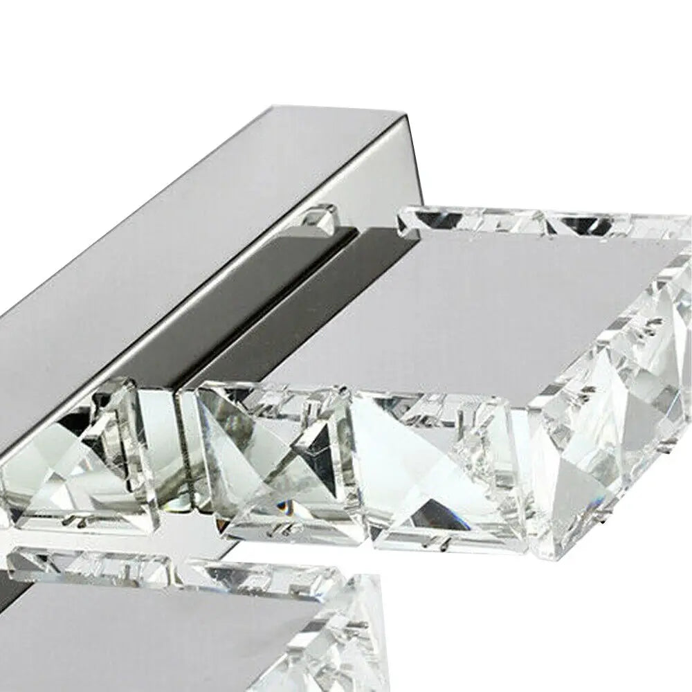 Caspian 4-Light LED Bathroom Mirror Light for Vanity Area – Crystal