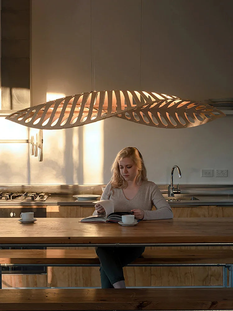 Junia Arc Wood Pendant Light – product view 2
