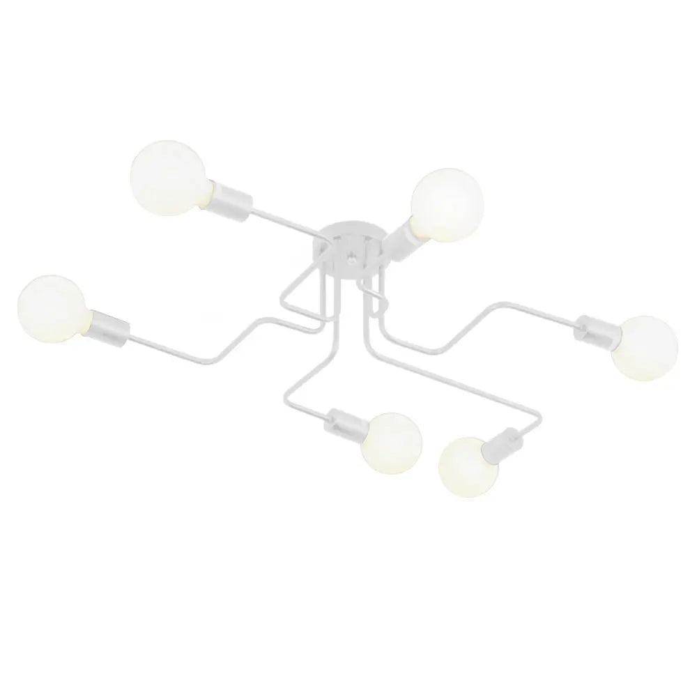 Elara Flush Mount Modern Chandelier for Bedroom – Mid-Century – detail view 11
