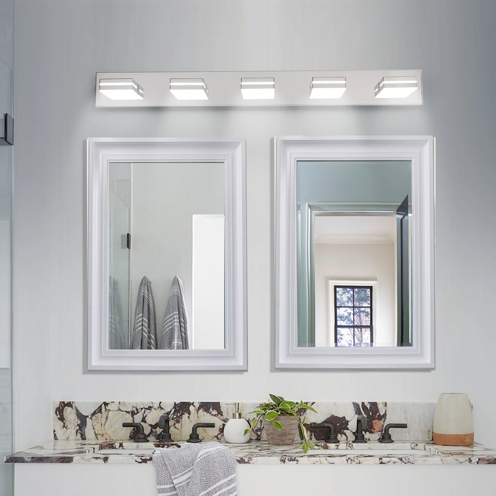 Acrylic LED Bathroom Vanity & Mirror Light – Modern LED for Bathroom | Calista Crest by Evenlyr