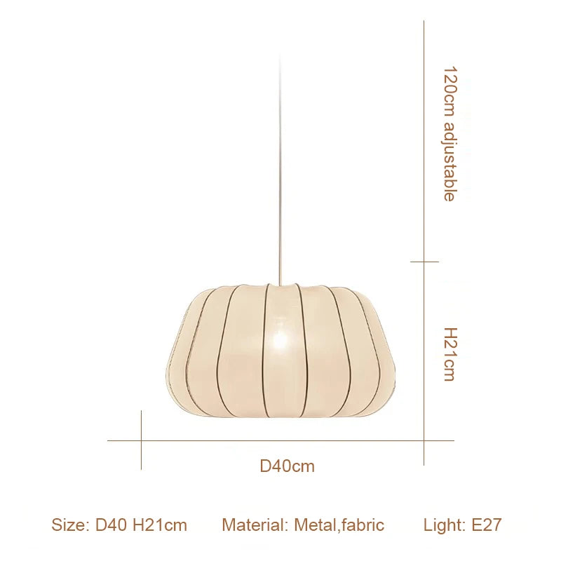 Fabric Chandelier – Wabi-Sabi Vintage for Bedroom & Bedside, Living Room, Dining Room & Kitchen | Elowen Halo by Evenlyr