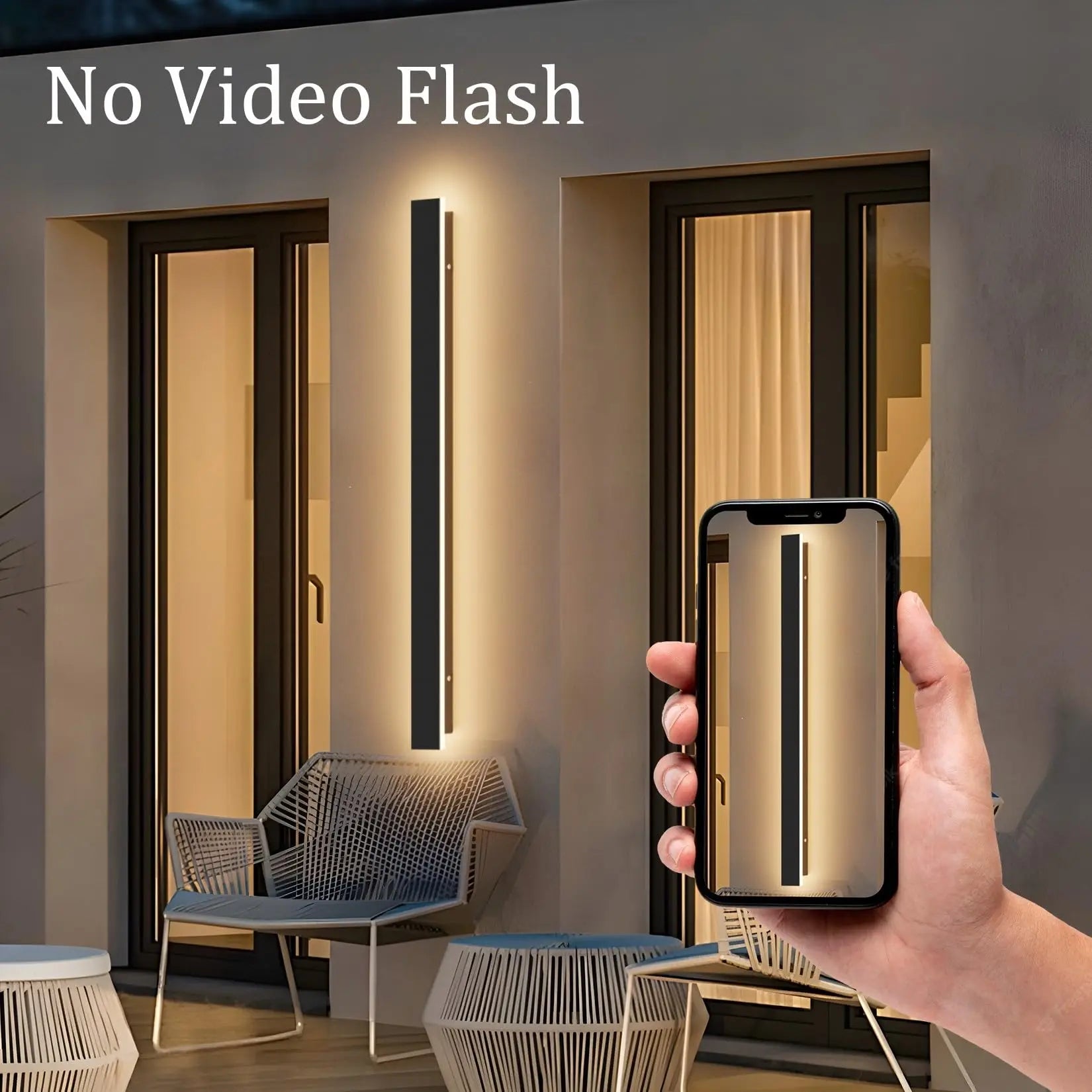 Liora Minimalist Linear Outdoor Wall Light for Exterior Wall – IP65 – detail view 3