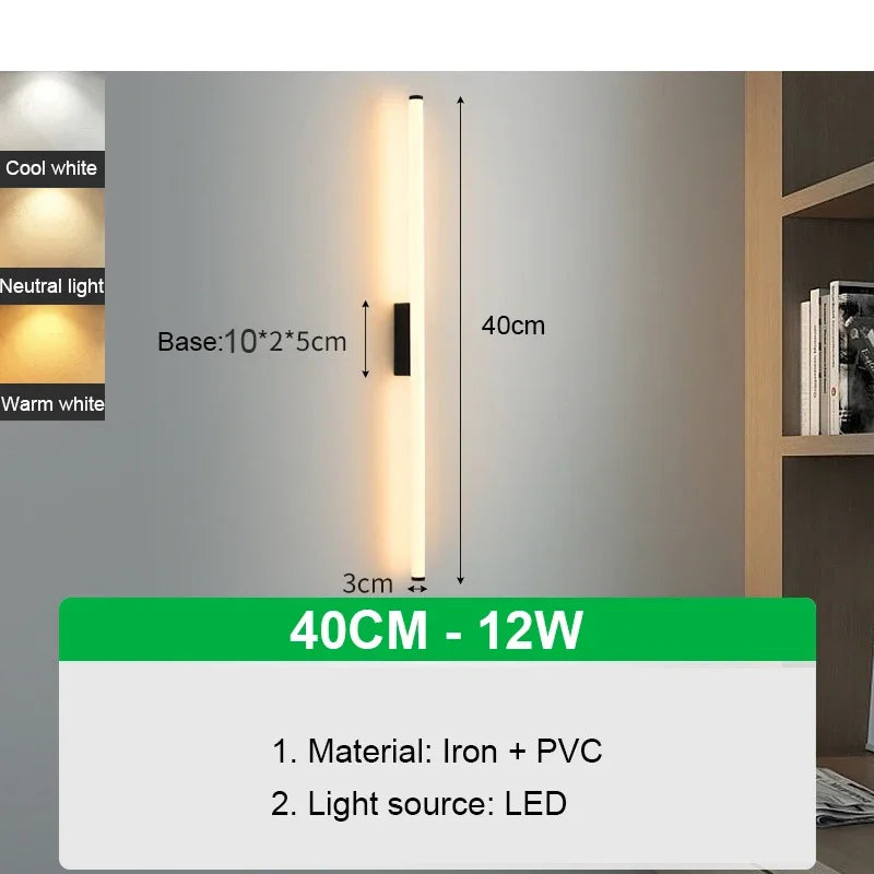 Metal Linear Wall Sconce – Nordic Modern LED Linear for Bathroom, Bedroom & Bedside, Living Room | Nerina Dome by Evenlyr