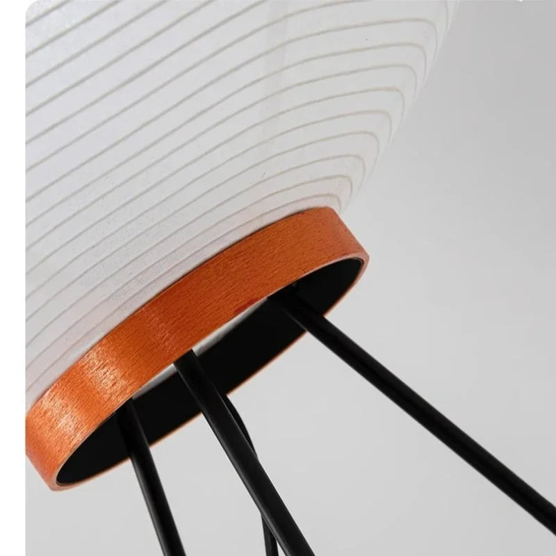 White Wabi-Sabi Orb Floor Lamp – detail view 4
