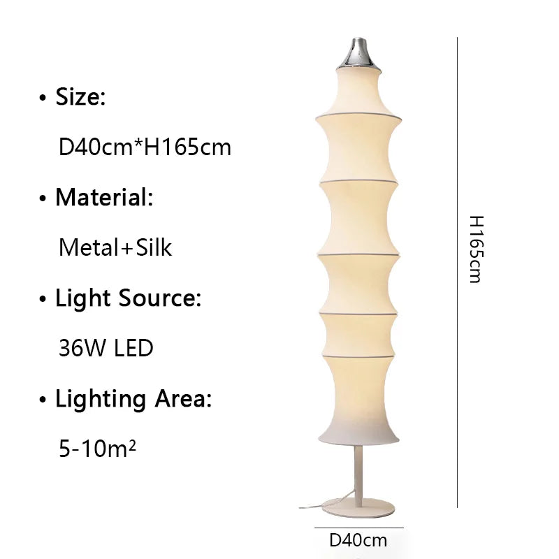 Onda Axis Fabric Floor Lamp – Wabi-Sabi – product detail 12
