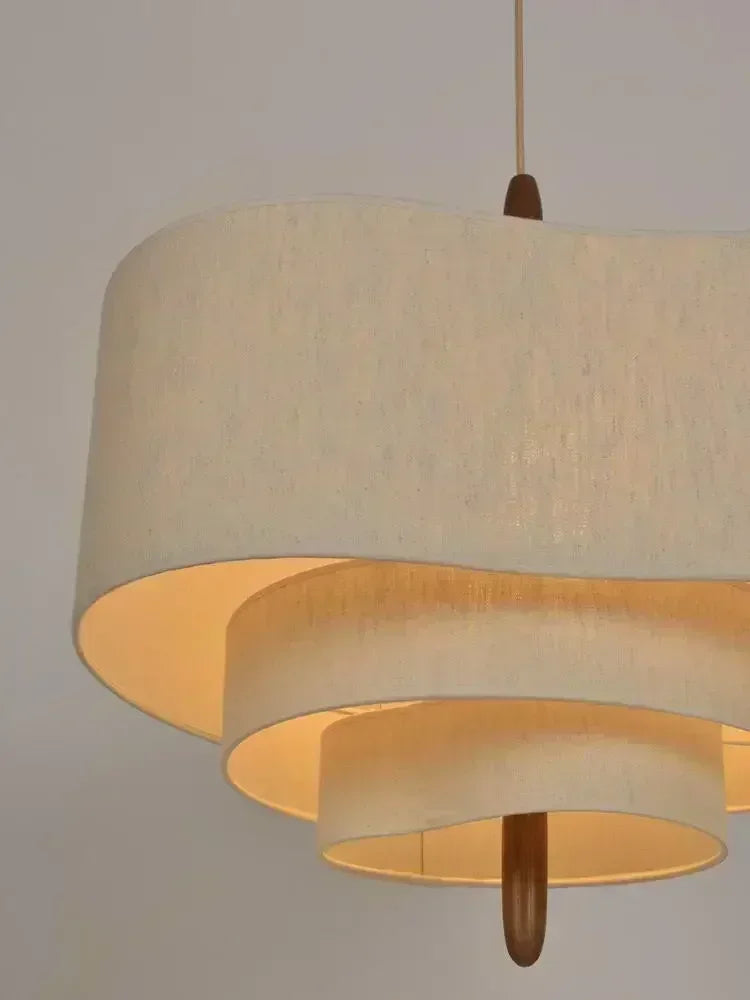 Fabric Chandelier – Wabi-Sabi LED for Living Room, Dining Room & Kitchen | Celia Arc by Evenlyr