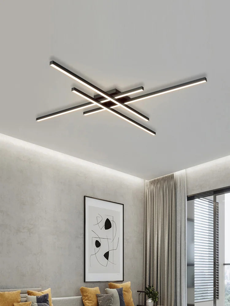 Metal Chandelier – Modern LED for Bedroom & Bedside, Living Room | Virelle Line by Evenlyr