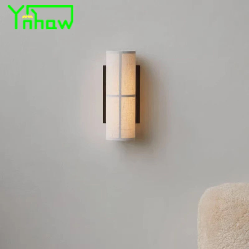 Joren Halo Fabric Wall Sconce – Designer Wabi-Sabi Fabric Wall Sconces for Dining Room