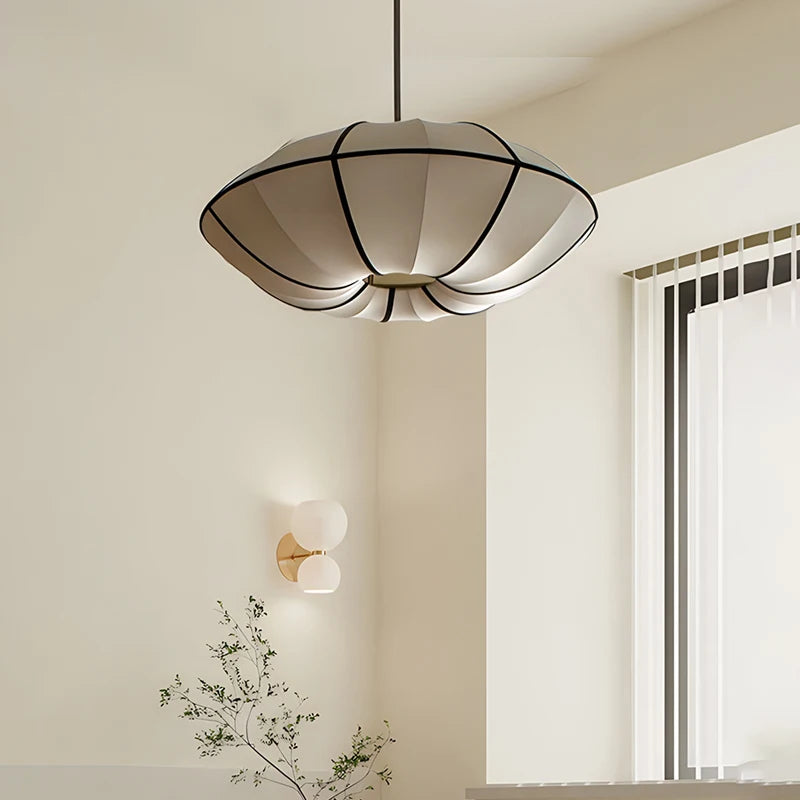 Fabric Chandelier – Wabi-Sabi Vintage for Bedroom & Bedside, Dining Room & Kitchen | Celia Glow by Evenlyr