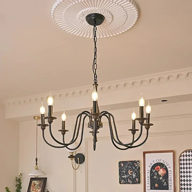 Belluno Vintage Wood Chandelier for Living Room – Nordic – detail view 4