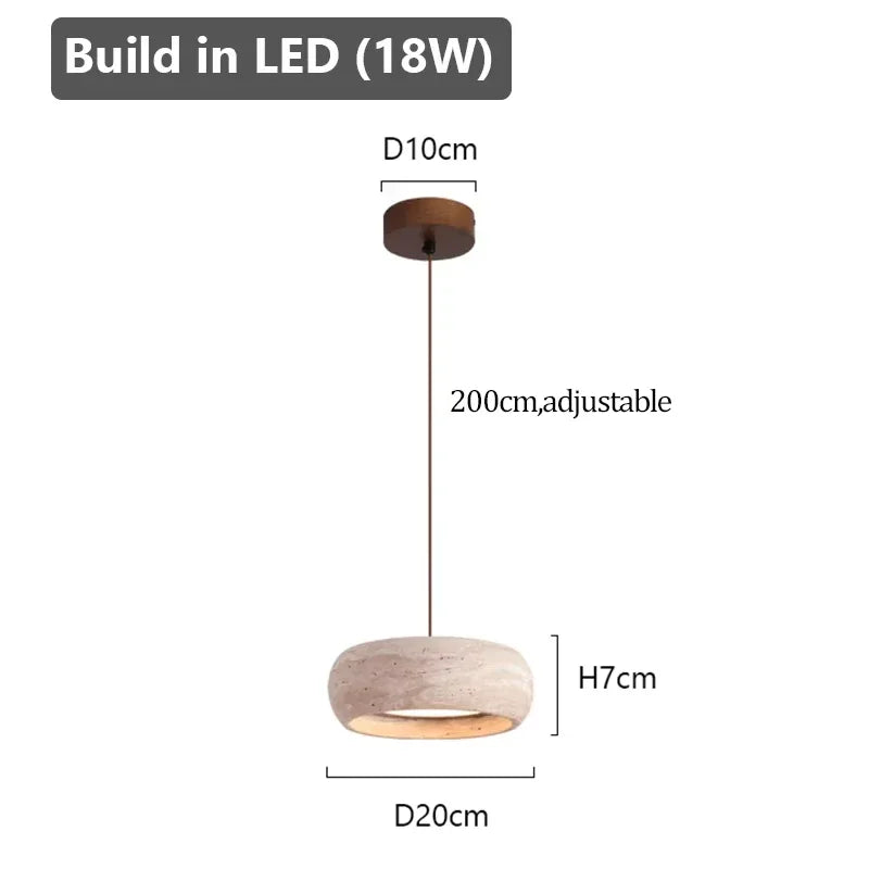 Ysola Veil Travertine Pendant Light – product view 8