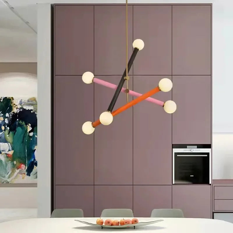 Tala Stone Glass Chandelier Color-Changing