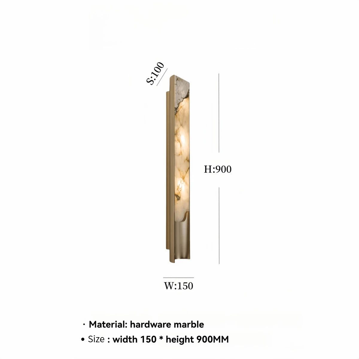 Caelia Contour Marble Wall Sconce – product view 7