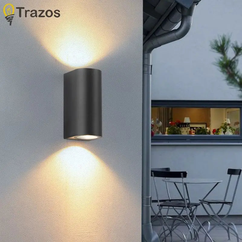 Ilaria Up & Down Beam Outdoor Wall Light for Front Door – Square