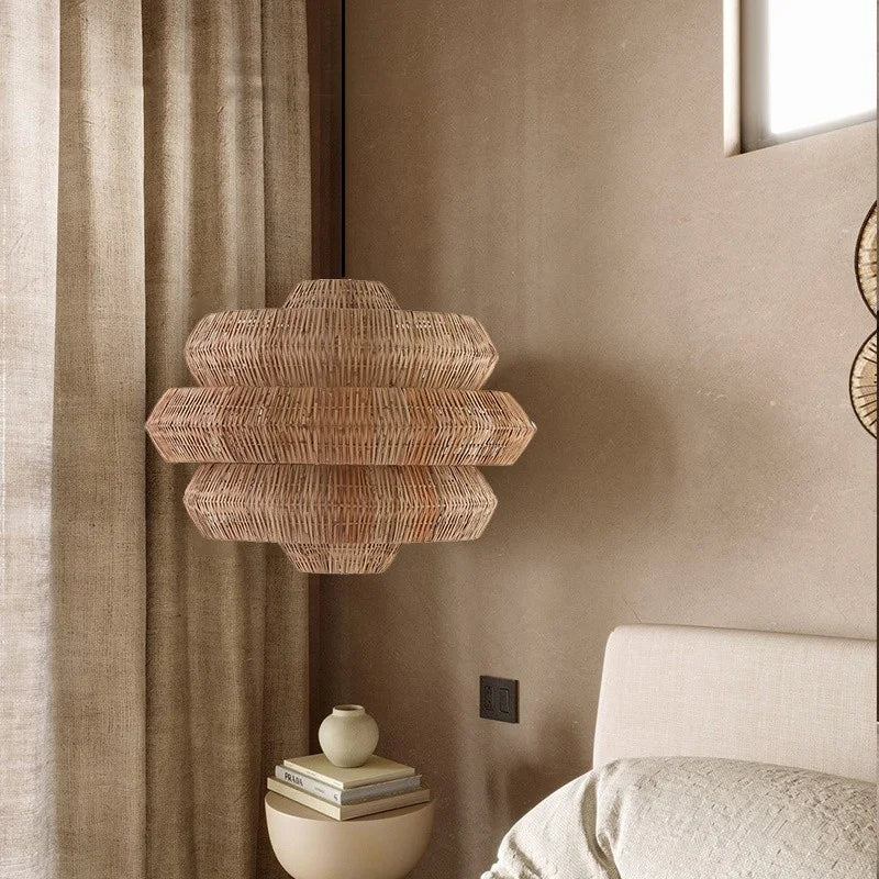 Rattan Chandelier – Wabi-Sabi Japanese for Dining Room, Living Room, Bedroom | Amaris Cascade by Evenlyr