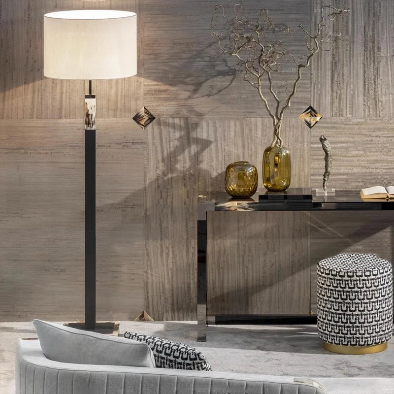 Elara Grove Marble Floor Lamp Dimmable