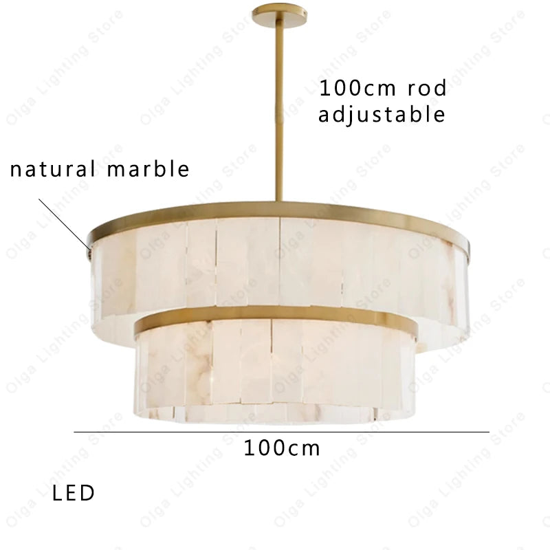 Ysola Halo Alabaster Chandelier – product view 13