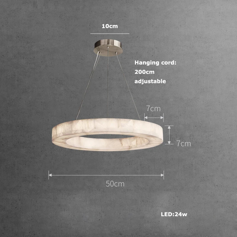 Aurelia Spiral Natural Marble Chandelier – Dimmable – product detail 13