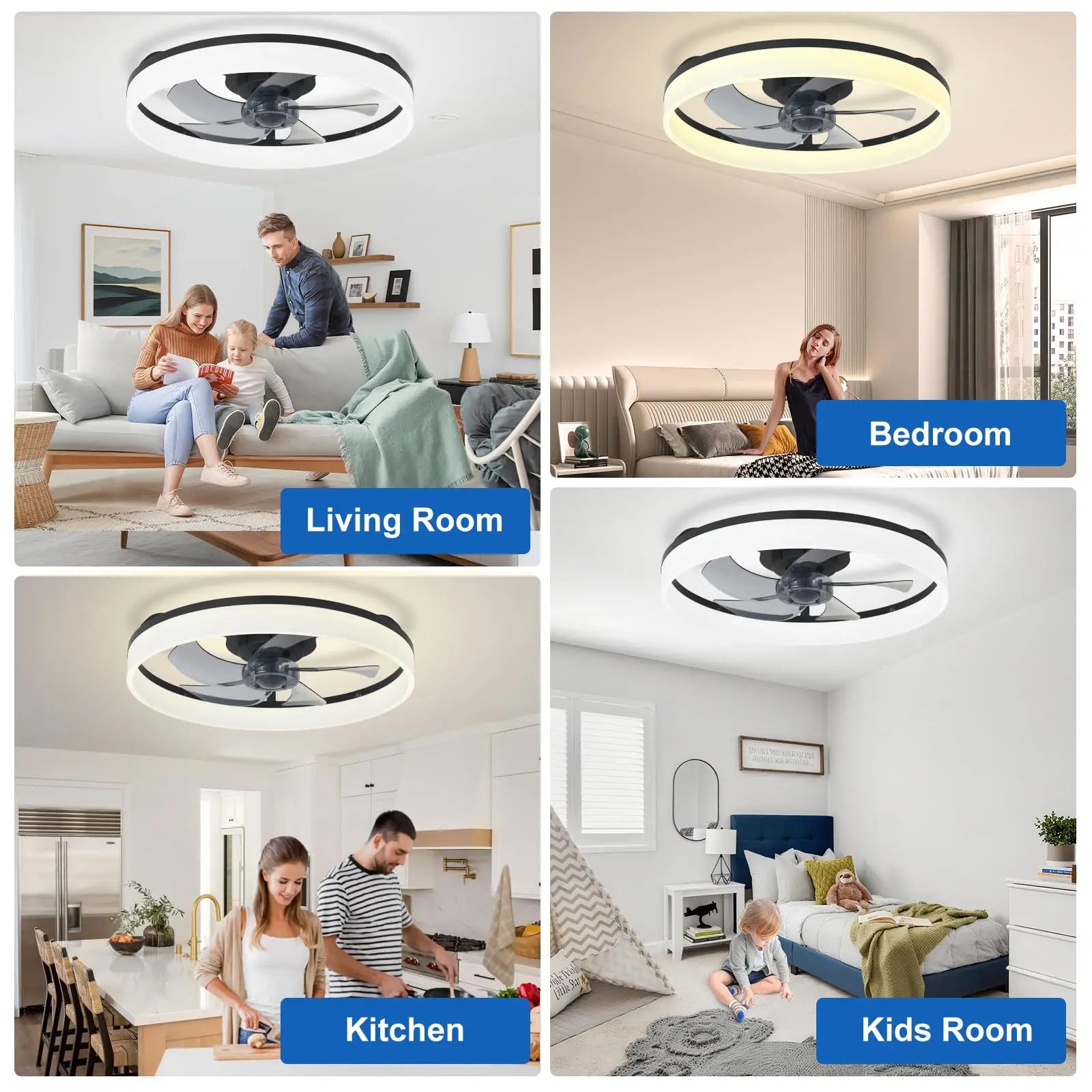 Helios 6-Speed Dimmable Ceiling Fan Light – Remote Control – detail view 3