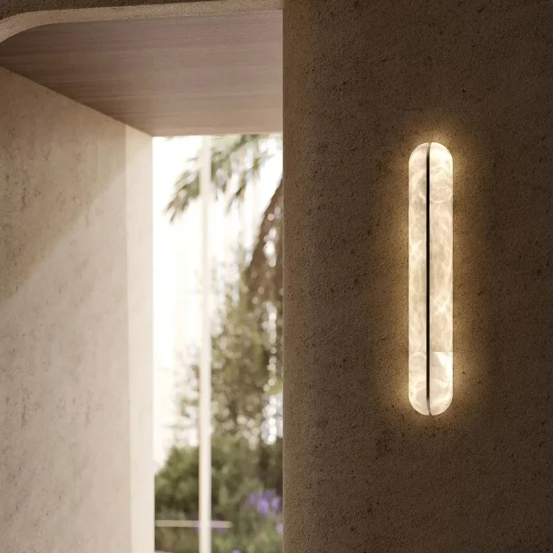Aera Frame Alabaster Wall Sconce – Luxury – product detail 2