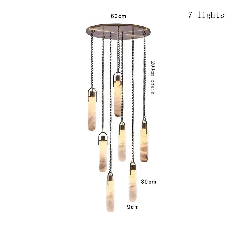 Tivoli Brass Modern Chandelier for Dining Room – detail view 7