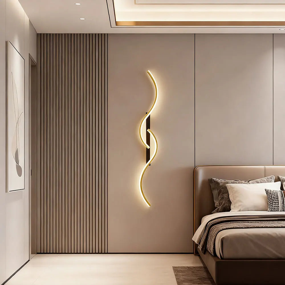 Metal Linear Wall Sconce – Minimalist Modern LED Linear for Bedroom & Bedside, Living Room | Elara Crest by Evenlyr