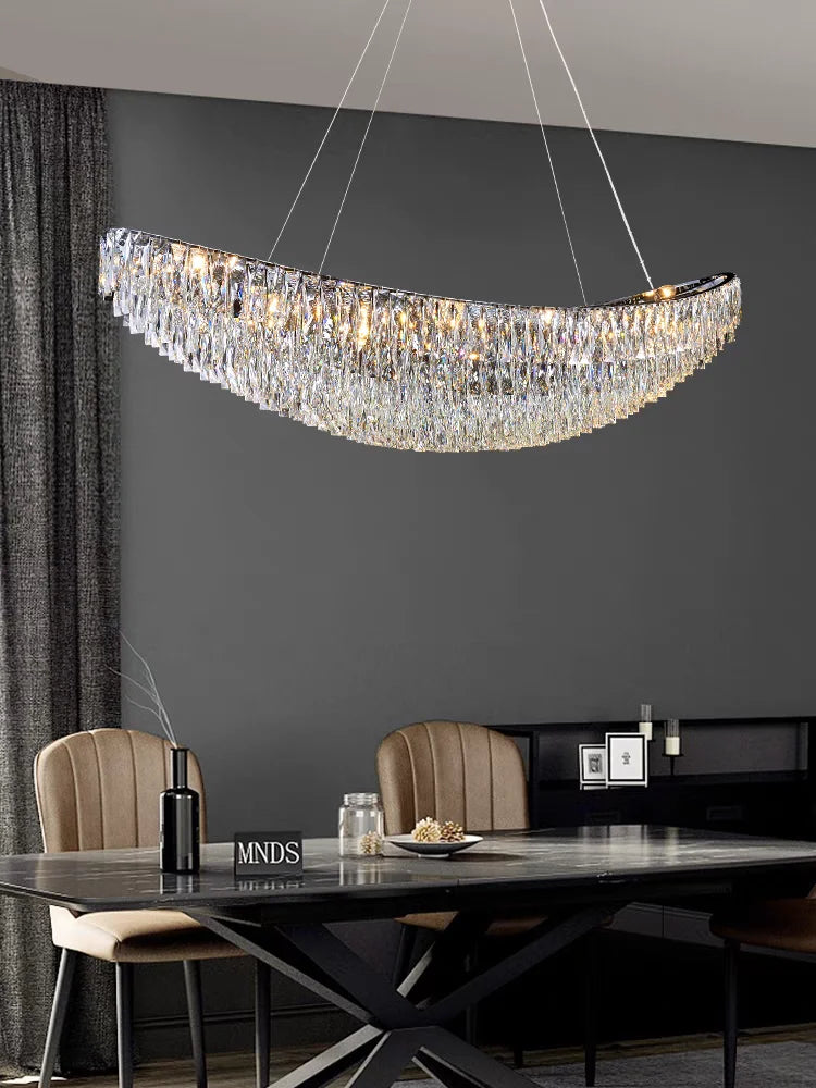 Galen Halo Sculptural Crystal Pendant Light – product view 5
