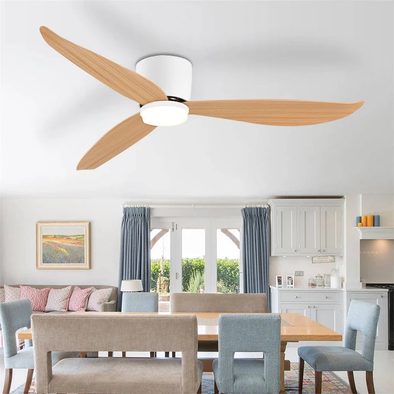 Ginevra 52-Inch Low-Profile Ceiling Fan Light – Remote Control