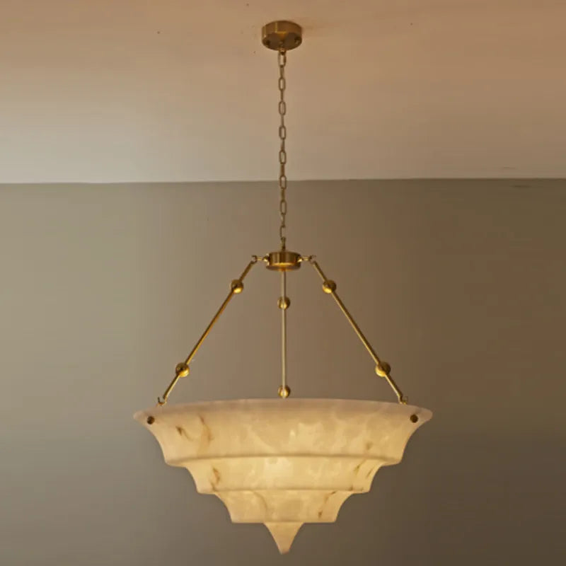 Roselle Halo Sculptural Alabaster Pendant Light – product view 11