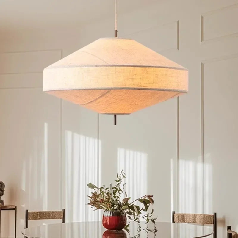 Fabric Chandelier – Wabi-Sabi Japanese for Bedroom & Bedside, Living Room, Restaurant & Café | Elowen Orbit by Evenlyr