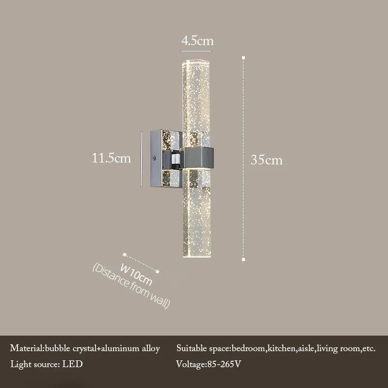 Crystal Chandelier – Modern LED for Bathroom, Bedroom & Bedside, Living Room | Selene Line by Evenlyr
