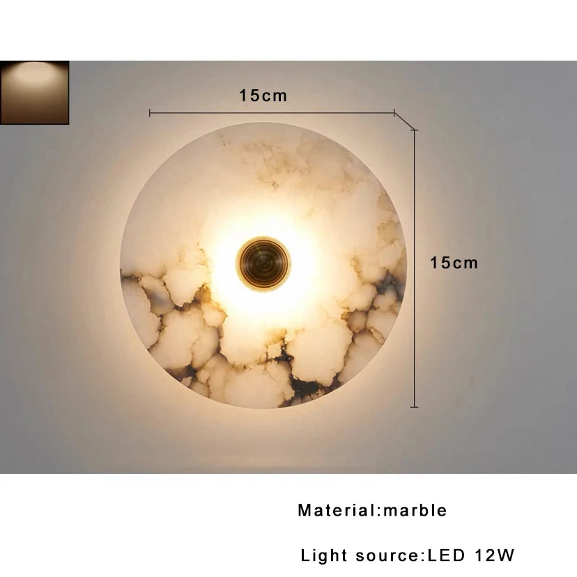 Elara Grove Natural Marble Pendant Light – Dimmable – product detail 8