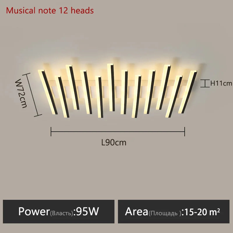 Metal Linear Flush Mount Ceiling Light – Modern LED Linear for Bedroom & Bedside, Living Room | Seren Line by Evenlyr