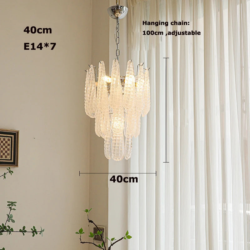 Glass Chandelier – Modern LED for Living Room, Bedroom & Bedside | Solenne Dome by Evenlyr