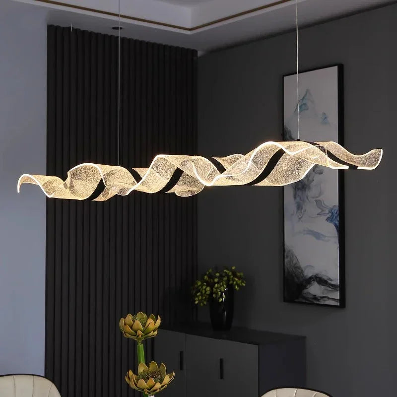 Noor Line Acrylic Chandelier – Dimmable – product detail 2