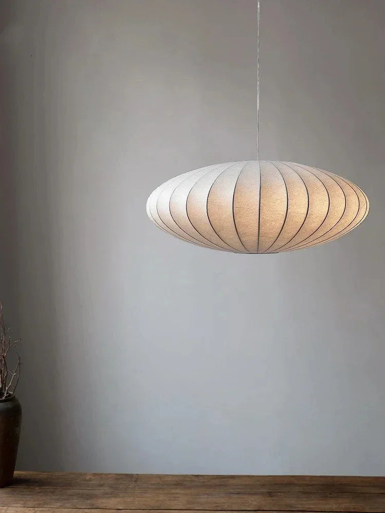 Fabric Chandelier – Wabi-Sabi Japanese Dimmable LED for Dining Room, Living Room, Hotel Lobby | Coralie Cascade by Evenlyr