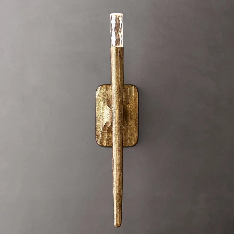 Brass Round Bedside Reading Wall Light – product view