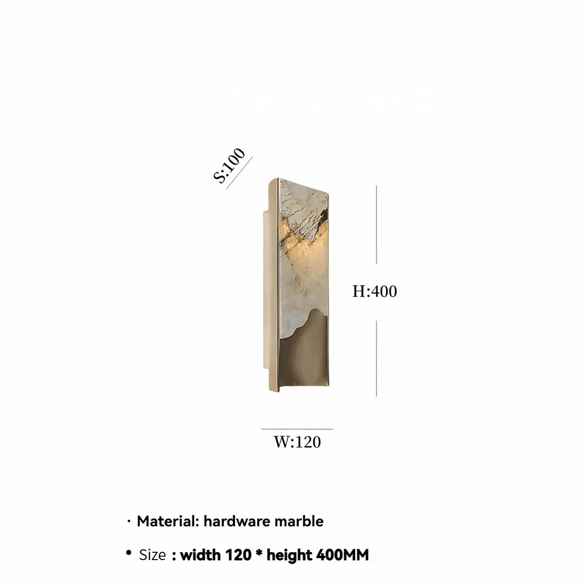 Caelia Contour Marble Wall Sconce – product view 9