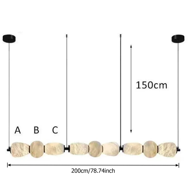 Valenne Halo Sculptural Alabaster Pendant Light – product view 11